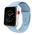 Pro Soft Silicone Sport Strap Wristband Replacement for Apple Watch Series Ultra/8/7/6/5/4/3/2/1/SE - 49MM/45MM/44MM/42MM (Sky Blue)